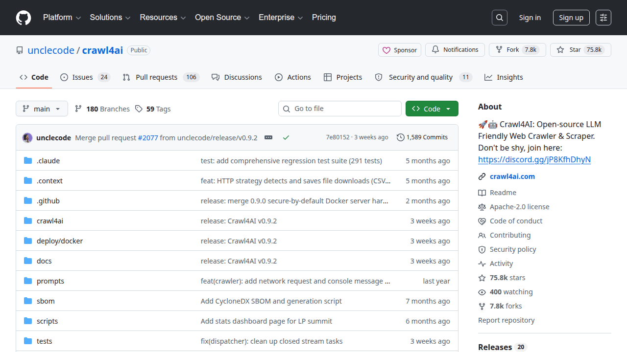 Crawl4AI GitHub repository