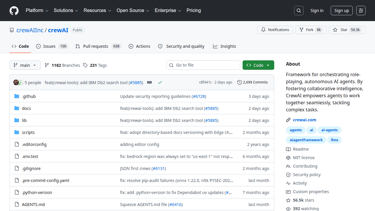 CrewAI GitHub repository
