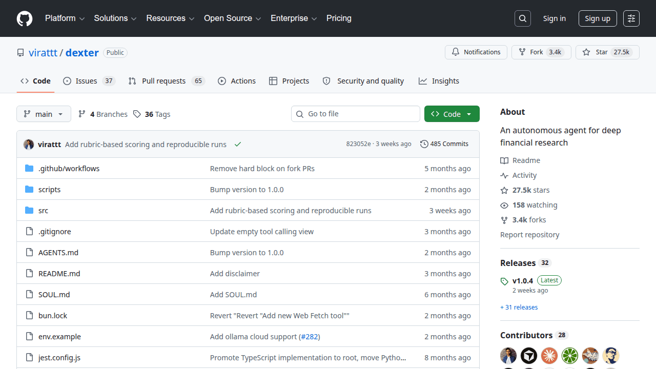 Dexter GitHub repository