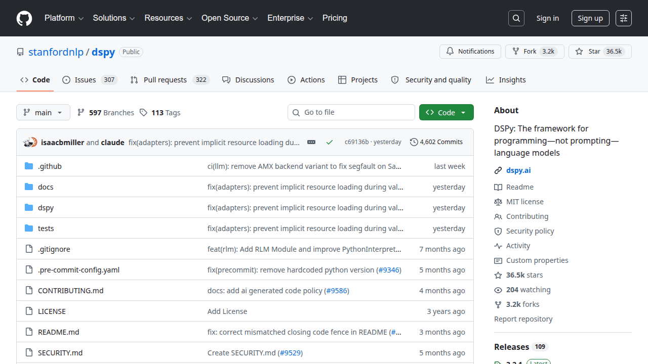 DSPy GitHub repository