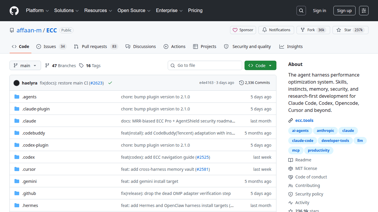 ECC GitHub repository