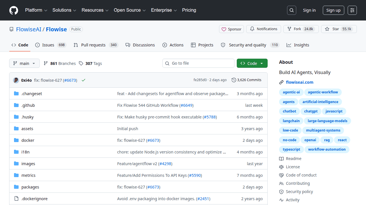 Flowise GitHub repository