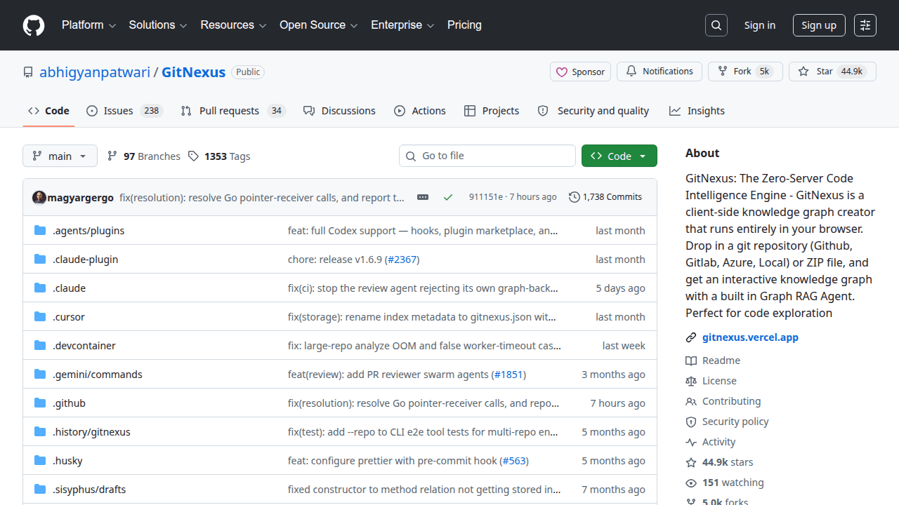 GitNexus GitHub repository