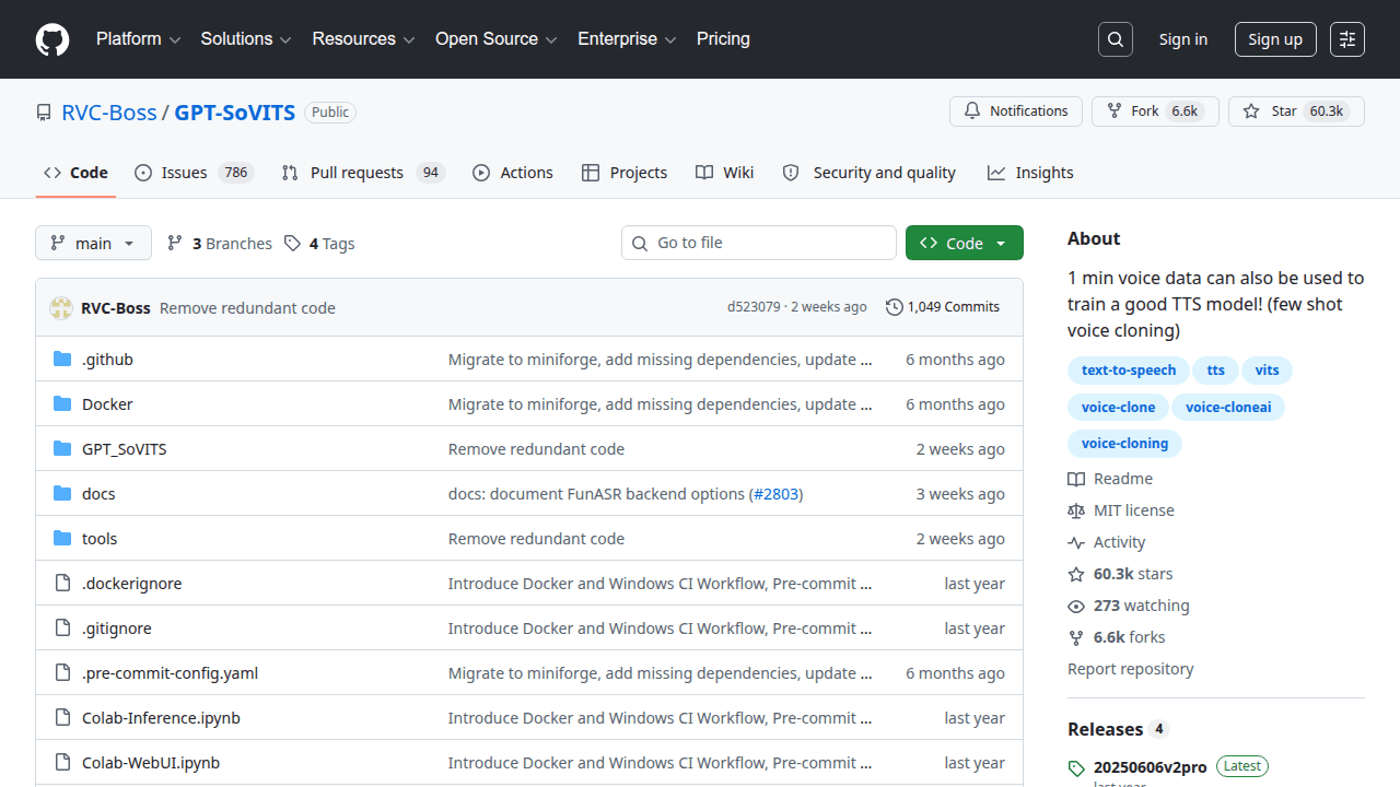 GPT-SoVITS GitHub repository
