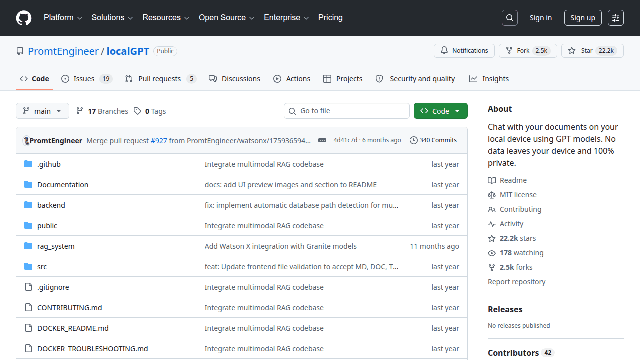 localGPT GitHub repository
