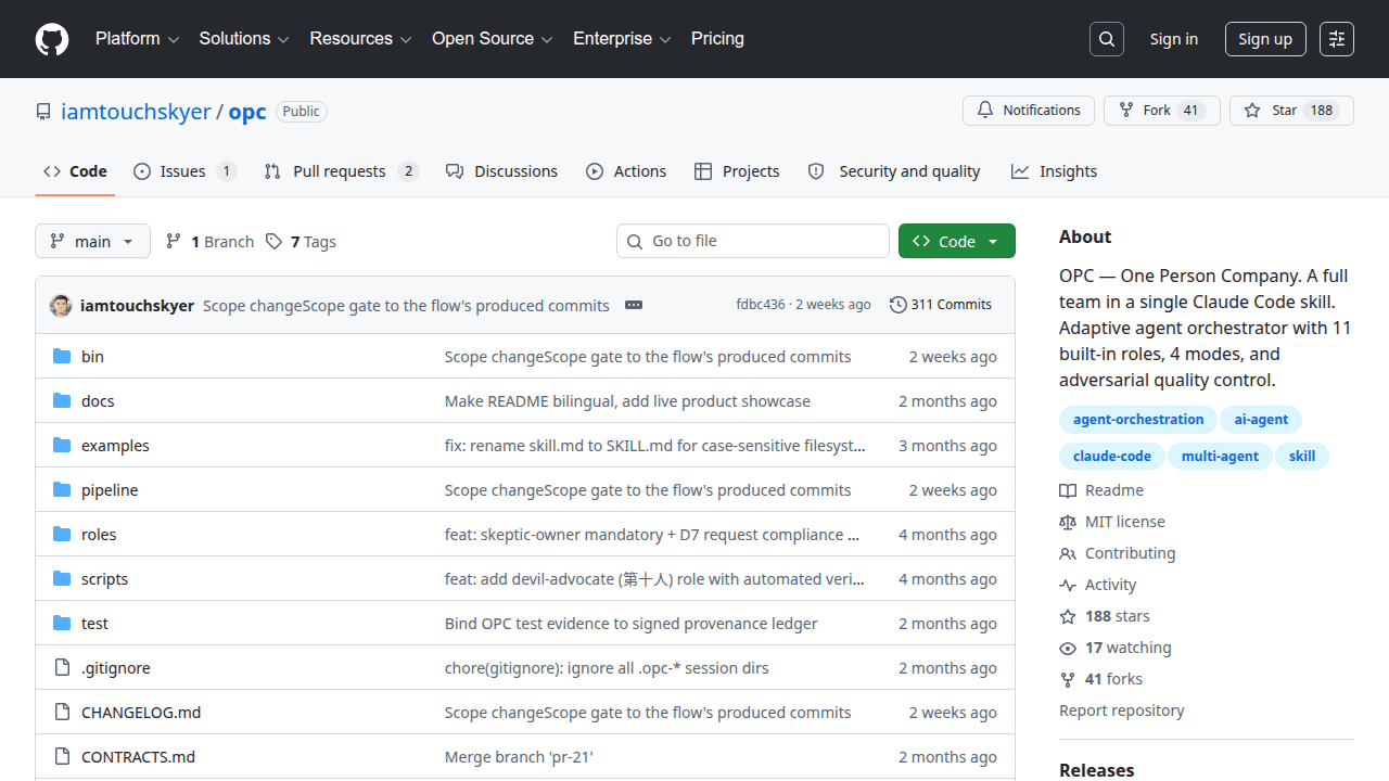 OPC GitHub repository