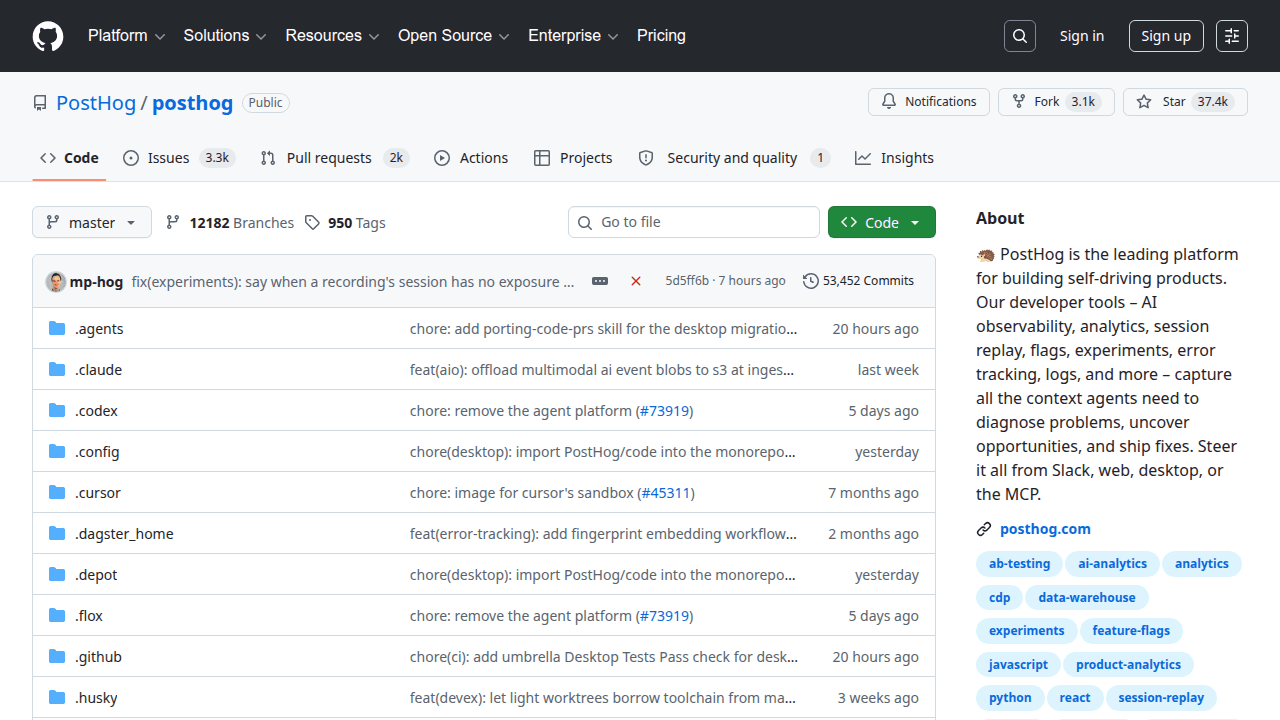 PostHog GitHub repository