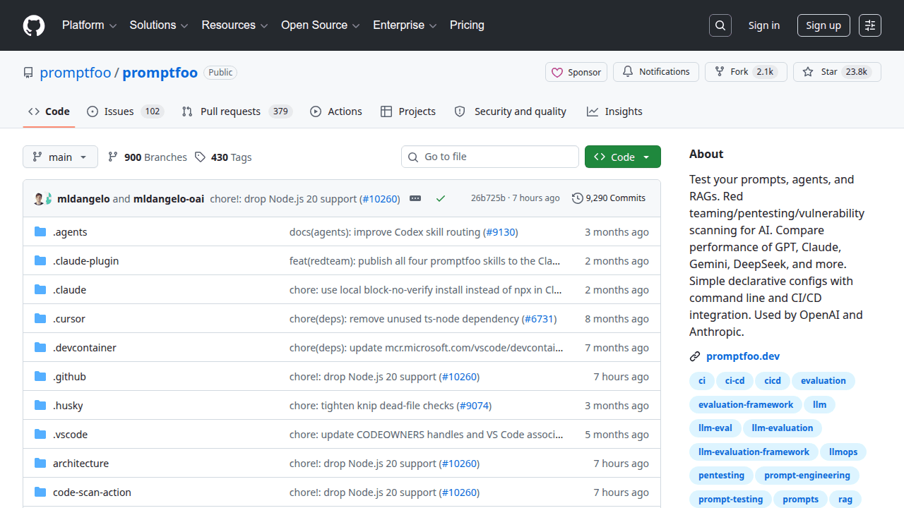 promptfoo GitHub repository