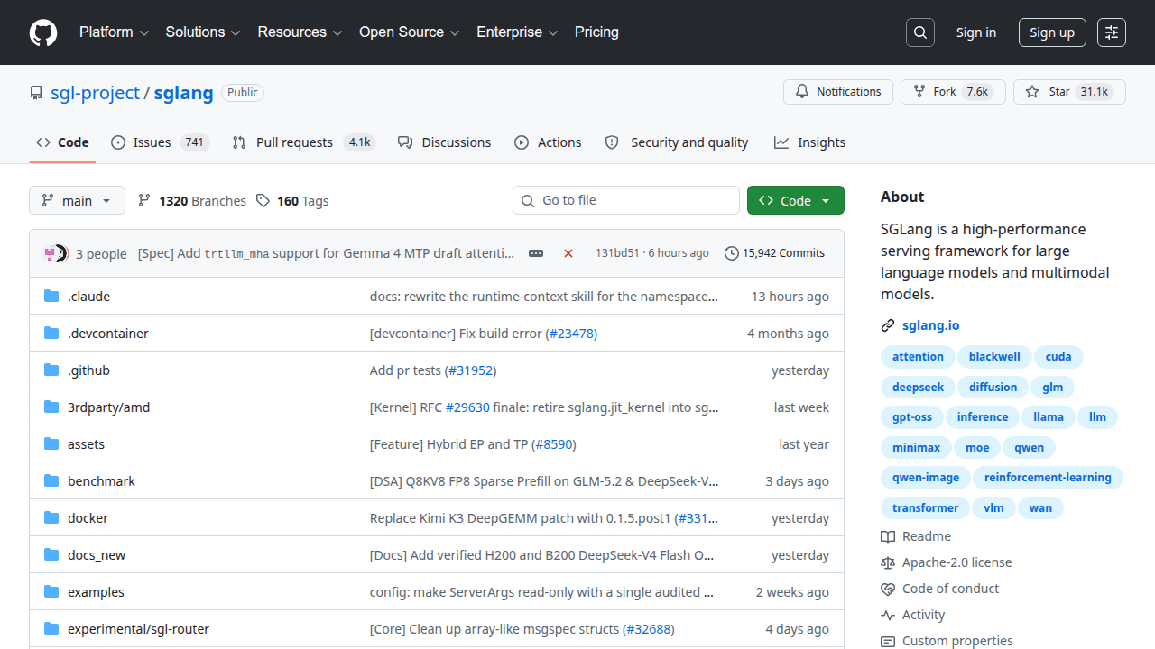 SGLang GitHub repository