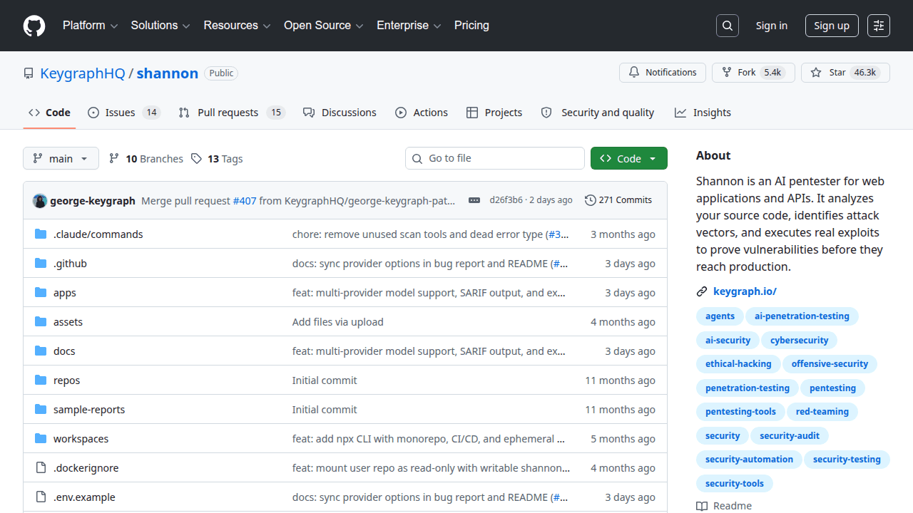 Shannon GitHub repository