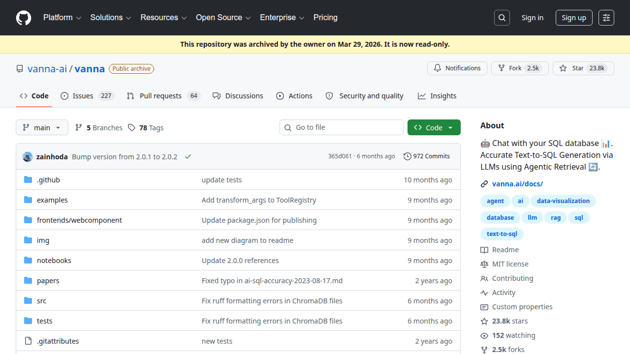 Vanna GitHub repository